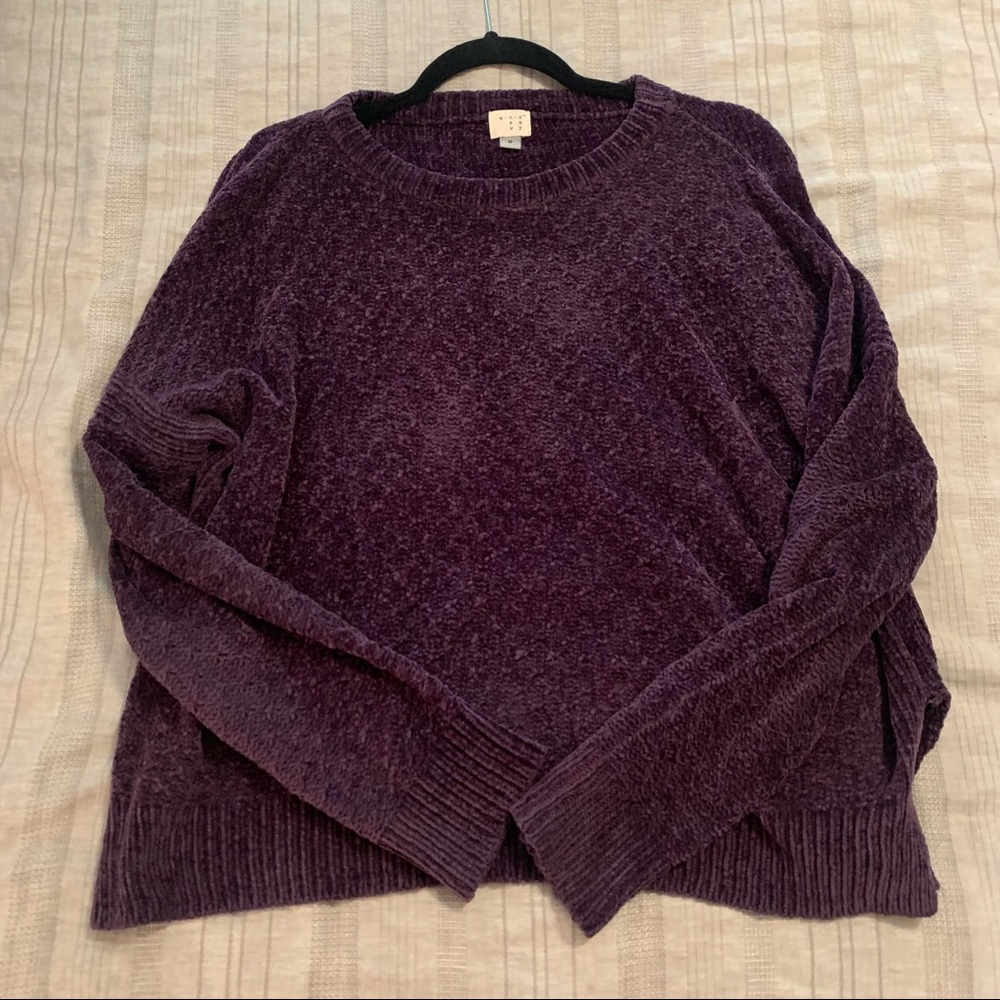 Purple Velour Sweater